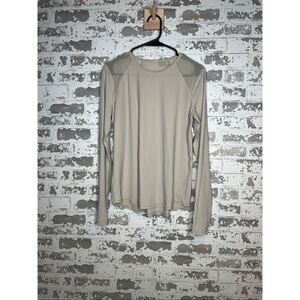 Lululemon | women tan long sleeve athletic top